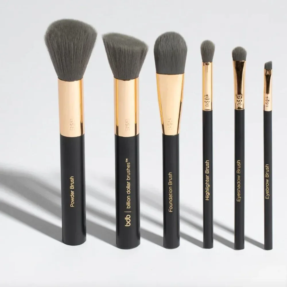 NIB Billion Dollar Beauty Pro Brush Kit + Charcoal Beauty Sponge Bundle